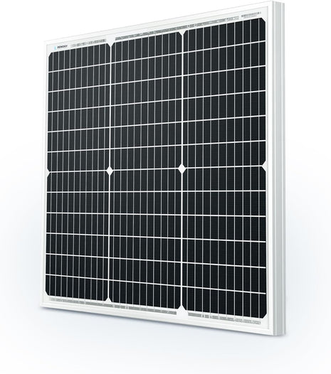 Renogy Solar Panel 50 Watt 12 Volt, High-Efficiency 50W Solar Panel Monocrystalline PV Module Power Charger for RV Marine Rooftop Farm Battery and Other Off-Grid Applications