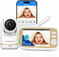 Smart Baby Monitor, 5inch HD IPS Screen, 1500ft Long Range, 48 Hours Battery, White Noises & Lullabies, 2K HD Camera, Customizable Safe Zones, Motion Detection, VOX, Free Secure Phone App