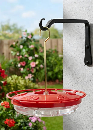FEED GARDEN Hummingbird Feeders for Outdoors, 2 Pack 16oz Leak-Proof Disc Feeder with Built-in Ant Moat, 5 Feeding Ports, Wide Mouth Easy Clean, BPA-Free Plastic for Garden Patio Backyard