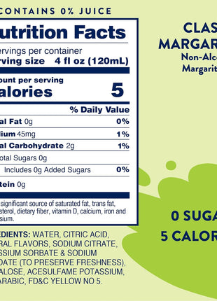 Jordan's Skinny Mixes Sugar Free Margarita Mix, Flavored Cocktail Mixer for Drinks, Fresh Lime Drink Flavoring for Cocktails & Mocktails, Low Calorie, Gluten Free, Keto Friendly, 32 Fl Oz, 1 Pack