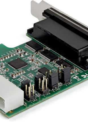 StarTech.com 4-port PCI Express RS232 Serial Adapter Card - PCIe RS232 Serial Host Controller Card - PCIe to Serial DB9 - 16950 UART - Low Profile Expansion Card - Windows & Linux , TAA (PEX4S953LP)