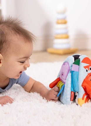 Melissa & Doug Ocean Tummy Time Triangle Infant Baby Toy, Soft Sensory Toy with Textures, Mirror, for Newborns to Ages 6 Months
