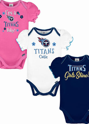 Gerber NFL Baby-Girls NFL Team 3 Pack Short Sleeve Onesie Bodysuit