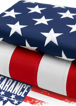 American Flag for Outside Heavy-Duty US Flag with Embroidered Stars Reinforced Material USA Flag Built for Outdoors Sewn Stripes UV Protection Brass Grommets (3x5 ft)