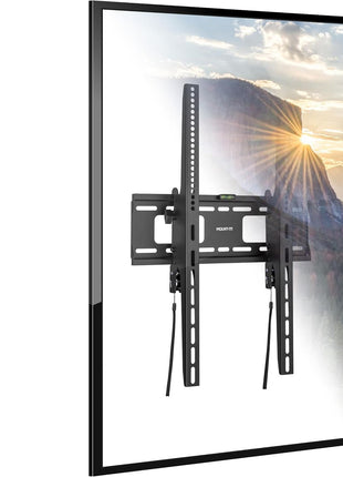 Mount-It! Portrait TV Wall Mount, Low Profile TV Mount for Vertical Mounting of Displays from 37 inch to 75 inch, High 165 lb Weight Capacity, Anti-Theft Design, Tilting Menu Wall Board Mount, Sturdy Design