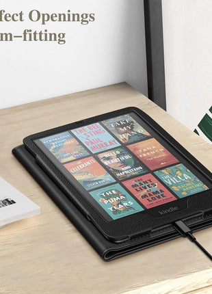 Fintie Case for 7 inch/6.8 inch Kindle Paperwhite(12th/11th Generation-2024/2021) and Kindle Colorsoft Signature Edition -Slim Foldable Stand Cover Auto Wake/Sleep for Paperwhite 2024, Black | Slim, Auto Wake/Sleep, Paperwhite 2024, Black