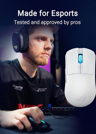ASUS ROG Harpe Ace Mini Wireless Gaming Mouse Small Compact Design, 49g Lightweight, 36K DPI AimPoint Sensor, Esports & FPS Gaming, Pro-Approved, White