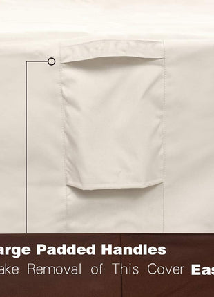 Vailge Patio Chair Covers, Lounge Deep Seat Cover, Heavy Duty and Waterproof Outdoor Lawn Patio Furniture Covers (2 Pack - Large, Beige & Brown)