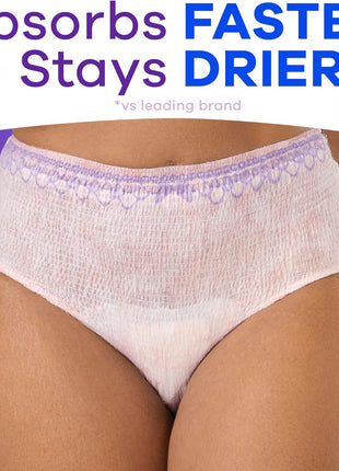 Always Discreet Adult Diapers for Women, Incontinence Underwear, Postpartum Essentials, Disposable Briefs, Max Absorbency, Bladder Leak Protection, Small/Medium, 32ct
