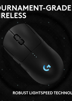 Logitech G PRO 2 Lightspeed Wireless Gaming Mouse, Right- or Left-Handed Mouse with up to 4 Customizable and Switchable Magnetic Side Buttons, 44K DPI Sensor, USB-C Charging, for PC/Mac - Black