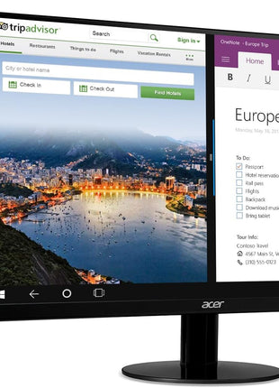 acer 21.5 Inch Full HD (1920 x 1080) IPS Ultra-Thin Zero Frame Computer Monitor (HDMI & VGA Port), SB220Q bi