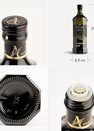 Atlas 1 LT Cold Press Extra Virgin Olive Oil with Polyphenol Rich from Morocco | Newly Harvested Unprocessed from One Single Family Farm | Moroccan Organic EVOO Trusted by Award-Winning Chefs