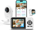 Simyke Smart Video Baby Monitor,2.8inch Display & 1080p Camera,WiFi/No WiFi Modes,Cry Detection,2-Way Audio Talk,VOX/ECO,Feeding Timer,Temperature Sensor,Night Vision,8 Lullabies, Supports 4 Cameras