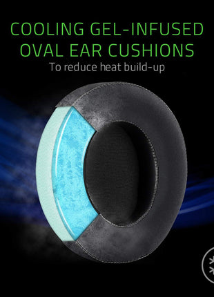 Razer Kraken Gaming Headset: Lightweight Aluminum Frame - Retractable Noise Isolating Microphone - for PC, PS4, PS5, Switch, Xbox One, Xbox Series X & S, Mobile - 3.5 mm Headphone Jack - Black/Blue