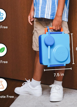 Omie OmieBox Kids Insulated Leakproof Bento Lunch Box with Food Jar (Blue Sky)