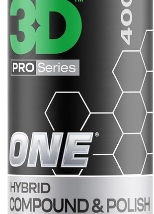 3D One Car Scratch & Swirl Remover Hybrid Rubbing Compound & Polish Buffing Compound for True Paint Correction 16oz Made in USA