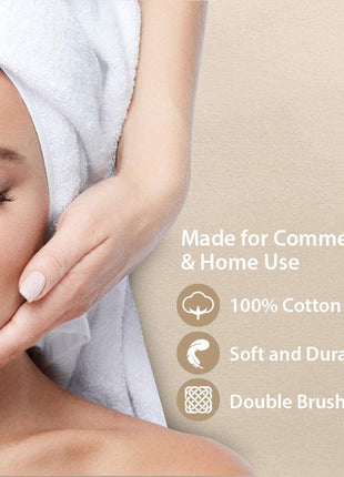ForPro 3ct Flannel Massage Sheet Set, Natural | for Massage & Treatment Tables, Disposable Table Sheets, Spa Bed Sheets, Esthetician Table Linens, Salon & Spa Essentials