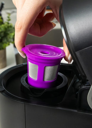 Perfect Pod Café Save Reusable K-Cup Coffee Filter Capsules, 4 Pack | Refillable 1-Stream Cups, Built-In Mesh Strainers, 100% BPA Free, Compatible with Keurig and Select Single-Serve Brewers