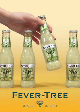Fever-Tree Ginger Beer – Premium Mixer for Cocktails and Mocktails, 6.8 fl oz Bottles, Pack of 24 – Naturally Sourced, Non-GMO