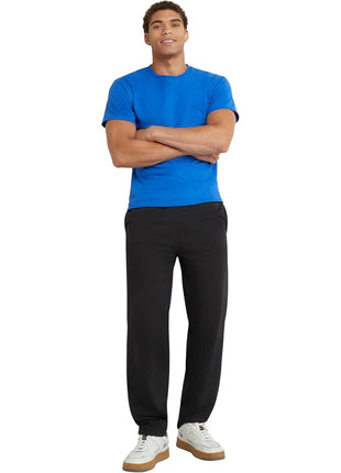 Hanes Men's EcoSmart Sweatpants, Athletic Lounge Pants with Pockets, Open Hem Bottom, Fleece Pants