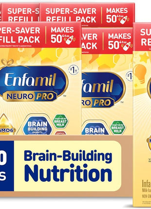 Enfamil NeuroPro Baby Formula, Brain Building Duo DHA & MFGM, Exclusive Immune Supporting HuMO6 Blend, Powder Infant Formula, Baby Milk, 2 Fl Oz, 24-Pack