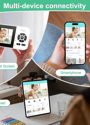 Simyke Smart Video Baby Monitor,1080P Baby Room Camera, APP Control,WiFi On/Off Switch,AI Detection, Cry Monitor and Lullabies, HD Night Vision, Two-Way Audio, Cloud & SD Card Storage