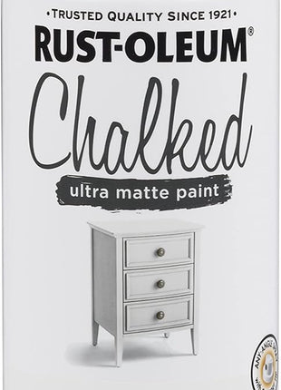 Rust-Oleum Chalked All-in-One Ultra Matte Linen White Spray Paint | Furniture Paint, One Coat Coverage, No Primer Required, Easy To Use, Fast Drying, Low Odor, Multi Surface, Indoor Use, 12 oz