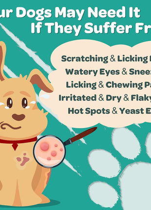 NATURE TARGET Dog Allergy Relief & Probiotics for Dogs 180 Bites