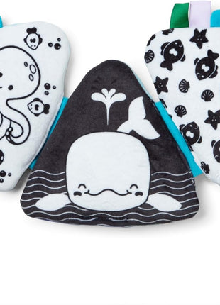 Melissa & Doug Ocean Tummy Time Triangle Infant Baby Toy, Soft Sensory Toy with Textures, Mirror, for Newborns to Ages 6 Months