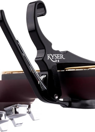 Kyser Quick-Change Guitar Capo for 6-string acoustic guitars, Black, KG6BA