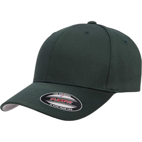 Yupoong Mens Athletic Fitted Baseball Cap, Black, Large-X-Large US
