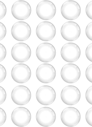 30PCS Clear Glass Cabochons 1 Inch Dome Tile Clear Glass Pebbles Non-Calibrated Round Gems for Crafts, Cameo Pendants, Photo Jewelry, Rings, Necklaces