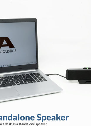 Cyber Acoustics USB Speaker Bar (CA-2890) – Stereo USB Powered Speaker, Easily Clamps to Monitor, Convenient Controls