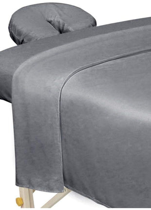 ForPro 3ct Microfiber Massage Sheet Set, Cool Grey, Ultra-Light | for Massage & Treatment Tables, Disposable Table Sheets, Spa Bed Sheets, Esthetician Table Linens, Salon & Spa Essentials