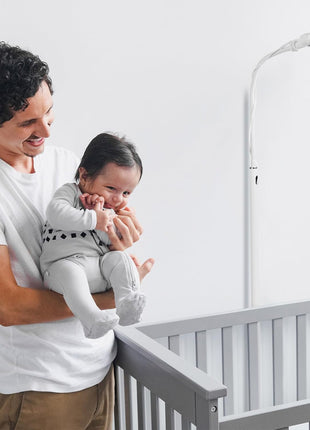Didalo Floor Stand for Nanit Pro Baby Monitor, Gooseneck Swivel Holder Mount with Adjustable Height and Stable Base,Without Tools or Wall Damage(Camera not Included)