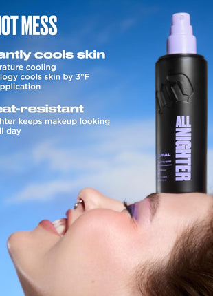 Urban Decay All Nighter Waterproof Makeup Setting Spray - Up to 24HR Wear, Natural Finish, Ultra-Fine Facial Mist, Transfer-Resistant, Foundation Face Primer, Hydrating, For All Skin Types