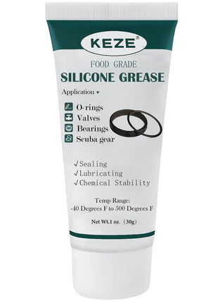 KEZE Waterproof Food Grade Silicone Lubricant Plumbers Grease for Valve Sealant Faucet Pool Lube O Rings Filter 1 oz 1-Pack