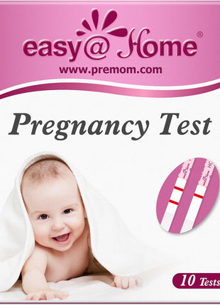 Easy@Home Pregnancy Test Strips Kit: 10 Pack hCG Test Strips - Early Detection Home Pregnancy Strips Bulk