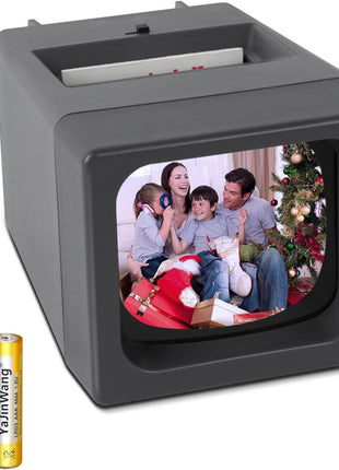 35 mm Film & Slide Viewer, 2X LED Illuminated Viewing Slide Projector for Old Slides and 35mm Film Negatives(2 AAA Batteries Included)