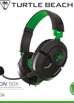 Turtle Beach Recon 50 Xbox Gaming Headset  - Officially Licensed for Xbox Series X|S, Xbox One, and Windows PCs with 3.5mm  - Also works with PS5, PS4, and Mobile Devices, Removable Mic, 40mm Speakers