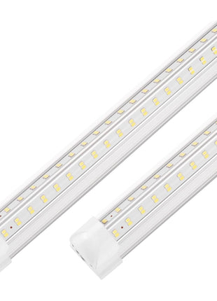 XLNYUUI Led Shop Lights,4FT LED Light 50W 6500K 7000LM Led Daylight,Garage Light Linkable Clear Cover Integrated V-Shape for Garage Warehouse Workbench Workshop(2-Pack)