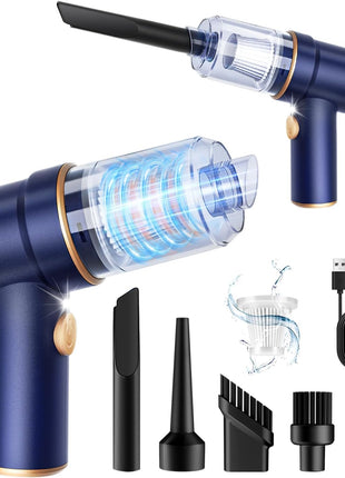 KMM Handheld Car Vacuum Cleaner, 9000Pa Vacuum Cleaner and Air Duster, 120W High Power Hand Held Vacuum with LED Light and Multi-Nozzles for Car, Home, Office, Pet