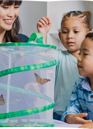 Insect Lore Raise and Release Butterfly Garden Kit – Caterpillar Habitat with redeemable Voucher – STEM-accredited Butterfly Growing Kit for Kids, Classrooms, and Homeschool Learning