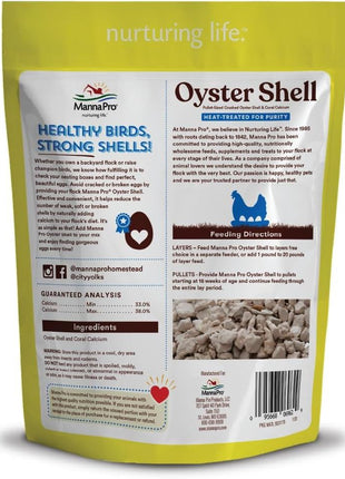 Manna Pro Crushed Oyster Shell for Chickens 芒聙聯 Calcium Supplement for Laying Hens to Support Strong Eggshells 芒聙聯 Natural Poultry Mineral Feed for Backyard Chickens 芒聙聯 5 lb Bag