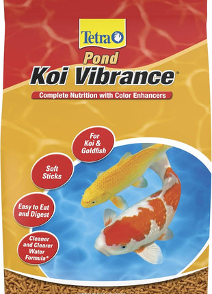 TetraPond Koi Vibrance Soft Sticks, Floating Pond Fish Food for Koi Fish and Ornamental Goldfish, 2.42 Pounds