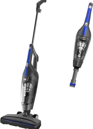 Eureka Blaze Stick Vacuum Cleaner, Powerful Suction 3 in 1 Small Handheld Vac with Filter for Hard Floor Lightweight Upright Home Pet Hair, Dark Black
