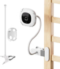honecumi Baby Monitor Clip Mount Compatible with Nanit Pro Smart Baby Monitor & Flex Stand, 16.9in Flexible Gooseneck Crib Camera Holder with Strong Clamp, No-Drill Tool-Free Baby Monitor Stand