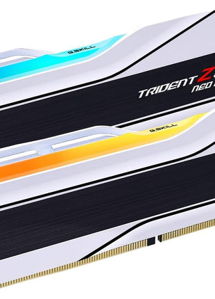 G.SKILL Trident Z5 Neo RGB Series DDR5 RAM (AMD EXPO) 64GB (2x32GB) 6000MT/s CL26-36-36-96 1.45V Desktop Computer Memory U-DIMM - Matte White (F5-6000J2636H32GX2-TZ5NRW)