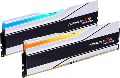 G.SKILL Trident Z5 Neo RGB Series DDR5 RAM (AMD EXPO) 64GB (2x32GB) 6000MT/s CL26-36-36-96 1.45V Desktop Computer Memory U-DIMM - Matte White (F5-6000J2636H32GX2-TZ5NRW)