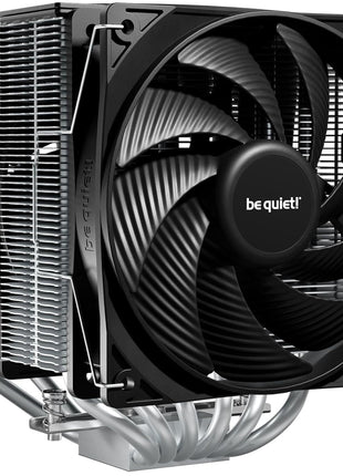 be quiet! Pure Rock Pro 3 Silver CPU Air Cooler | 6 High Performance 6mm Heat Pipes with HDT Technology | 120mm Quiet PWM Fan | AMD:AM4 AM5/Intel LGA 1700/1150/1151/1200 | Silver | BK041